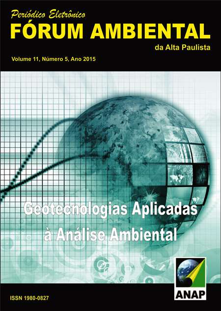 					Visualizar v. 11 n. 5 (2015): Geotecnologias Aplicadas à Análise Ambiental
				