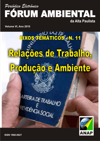 					Visualizar v. 6 n. 11 (2010): Relações de Trabalho, Produção e Ambiente
				