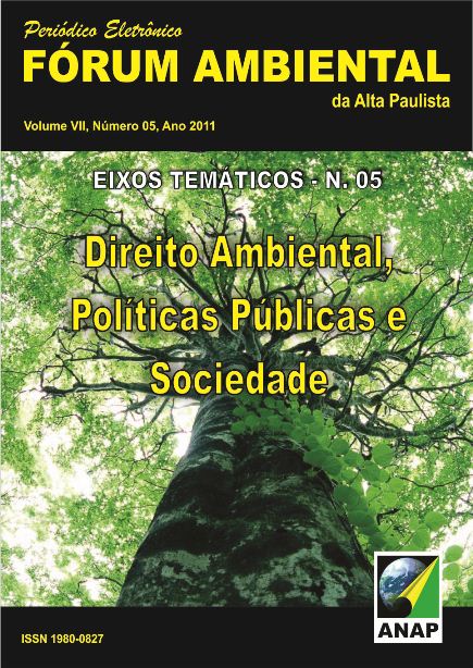 					Visualizar v. 7 n. 5 (2011): Direito Ambiental, Políticas Públicas e Sociedade
				