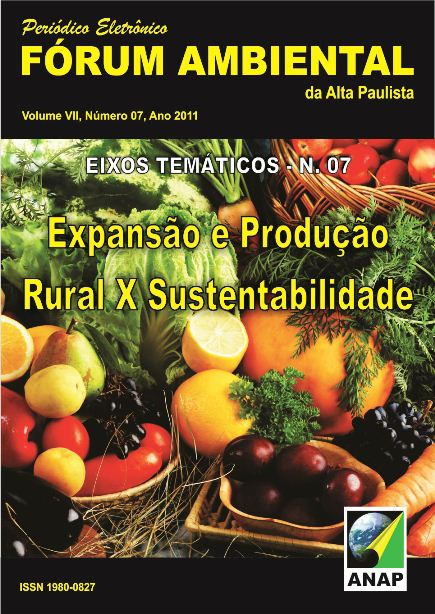 					View Vol. 7 No. 7 (2011): Expansão e Produção Rural X Sustentabilidade
				