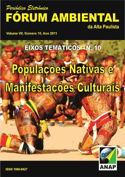 					View Vol. 7 No. 10 (2011): Populações Nativas e Manifestações Culturais
				