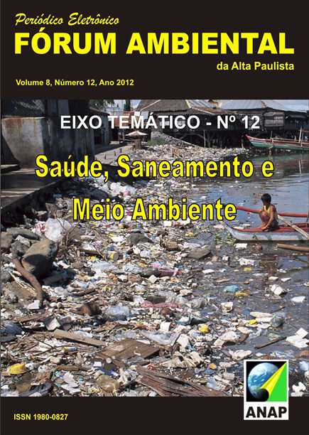 					Visualizar v. 8 n. 12 (2012): Saúde, Saneamento e Meio Ambiente
				
