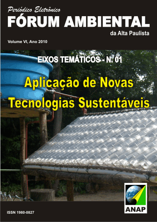 					View Vol. 6 No. 1 (2010): Aplicação de Novas Tecnologias Sustentáveis
				