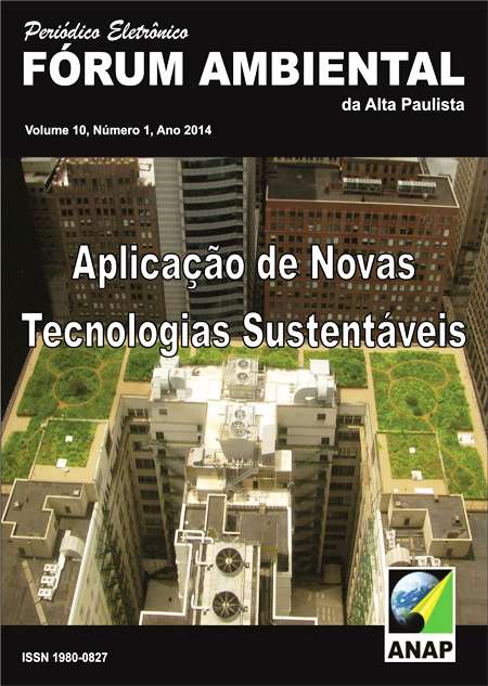 					View Vol. 10 No. 1 (2014): Aplicação de Novas Tecnologias Sustentáveis
				