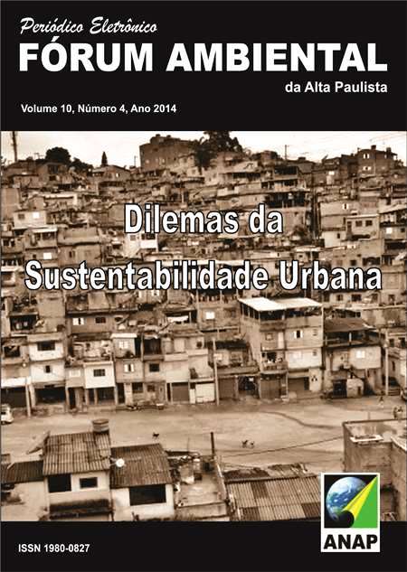 					View Vol. 10 No. 4 (2014): Dilemas da  Sustentabilidade Urbana
				