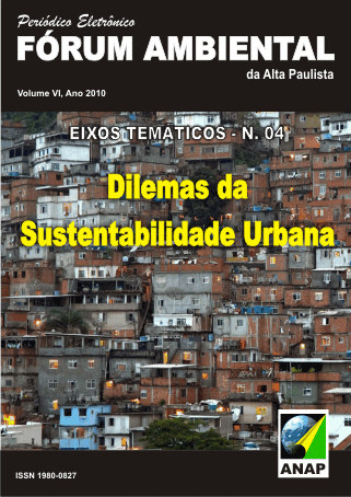 					Visualizar v. 6 n. 4 (2010): Dilemas da Sustentabilidade Urbana
				