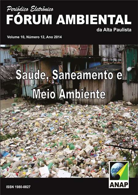 					Visualizar v. 10 n. 12 (2014): Saúde, Saneamento e  Meio Ambiente
				